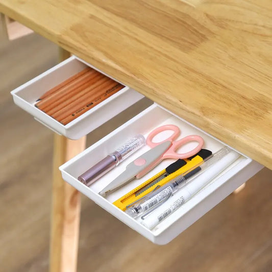 Hidden Desk Drawer Organizer — No Screws Needed