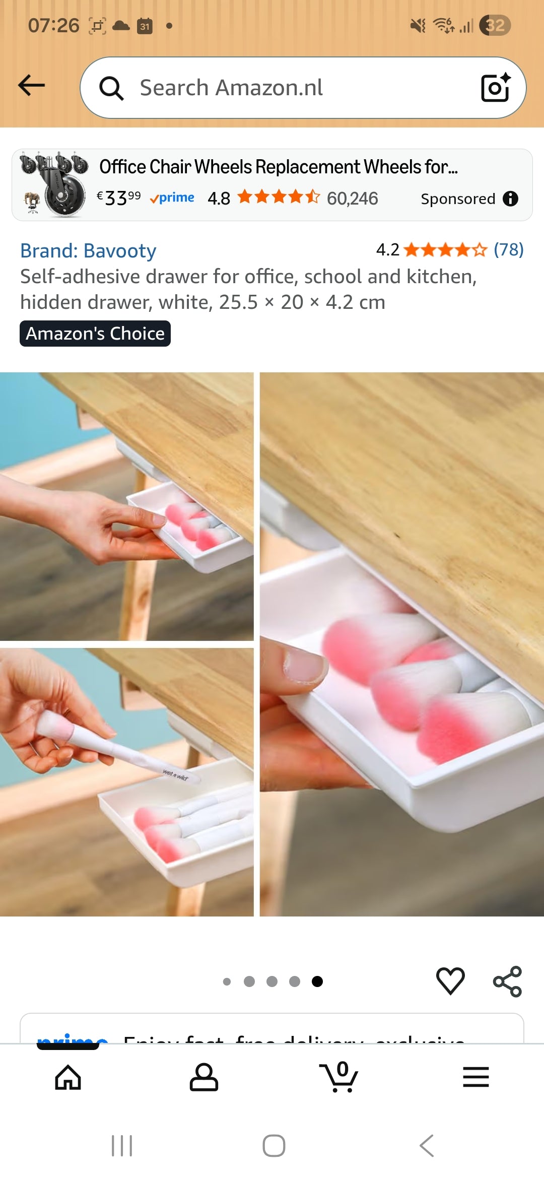 Hidden Desk Drawer — Sticks On in 30 Seconds, No Tools Needed