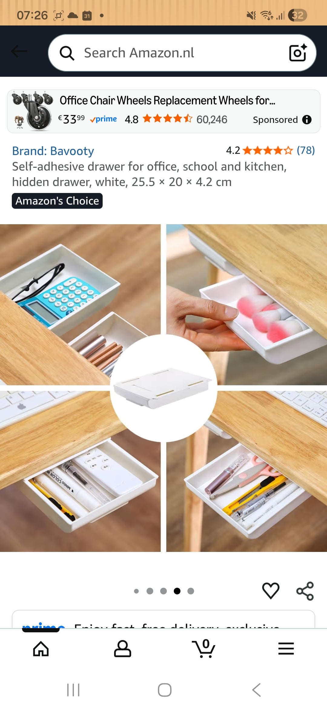 Hidden Desk Drawer — Sticks On in 30 Seconds, No Tools Needed